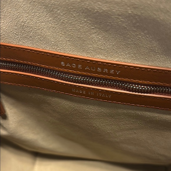 Sage Aubrey Large Luna Bag in Terracotta Leather - Picture 6 of 15